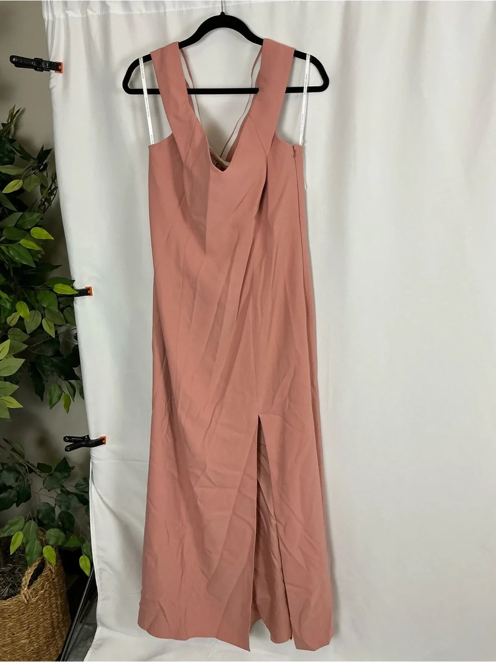 Dessy Collection One-Shoulder Rose Pink Gown - Picture 2 of 7